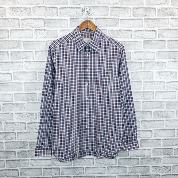 BILLY REID Men's Full Cut Button Down Shirt Multi color check plaid size Medium - Picture 1 of 5